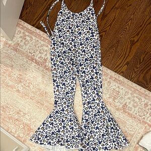 Disney inspired Leopard Print Flared Jumpsuit
